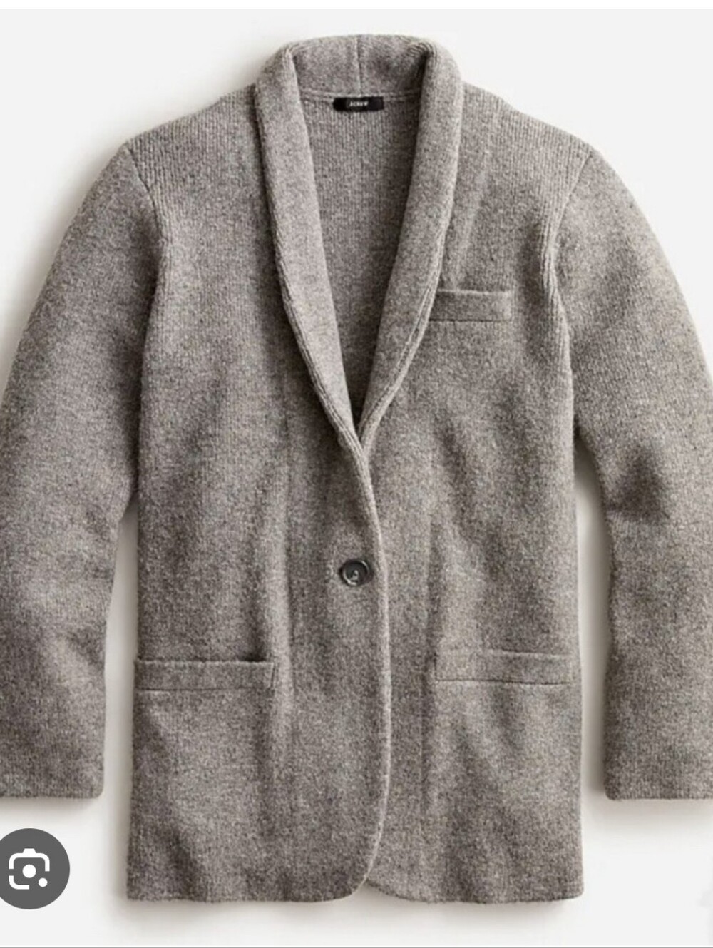 J.Crew Soft Oversized Wool Blend Gray Cacoon Cozy Cardigan Size Medium Womens
